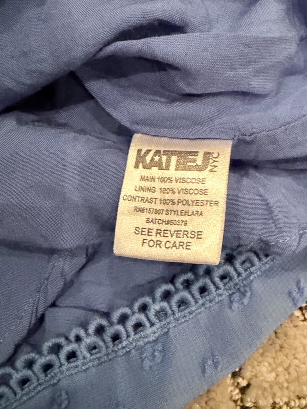 Katie J NYC Tween Blue Tiered Smocked Waist Skirt - Picture 11 of 13